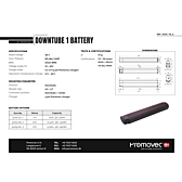 Promovec Downtube 1 UART 12.8Ah Instruction Manual