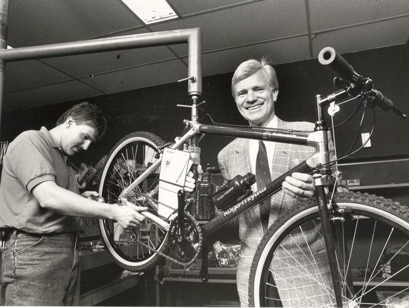 Fremstillingen af en one-bike af Koga-mærket i år 1974