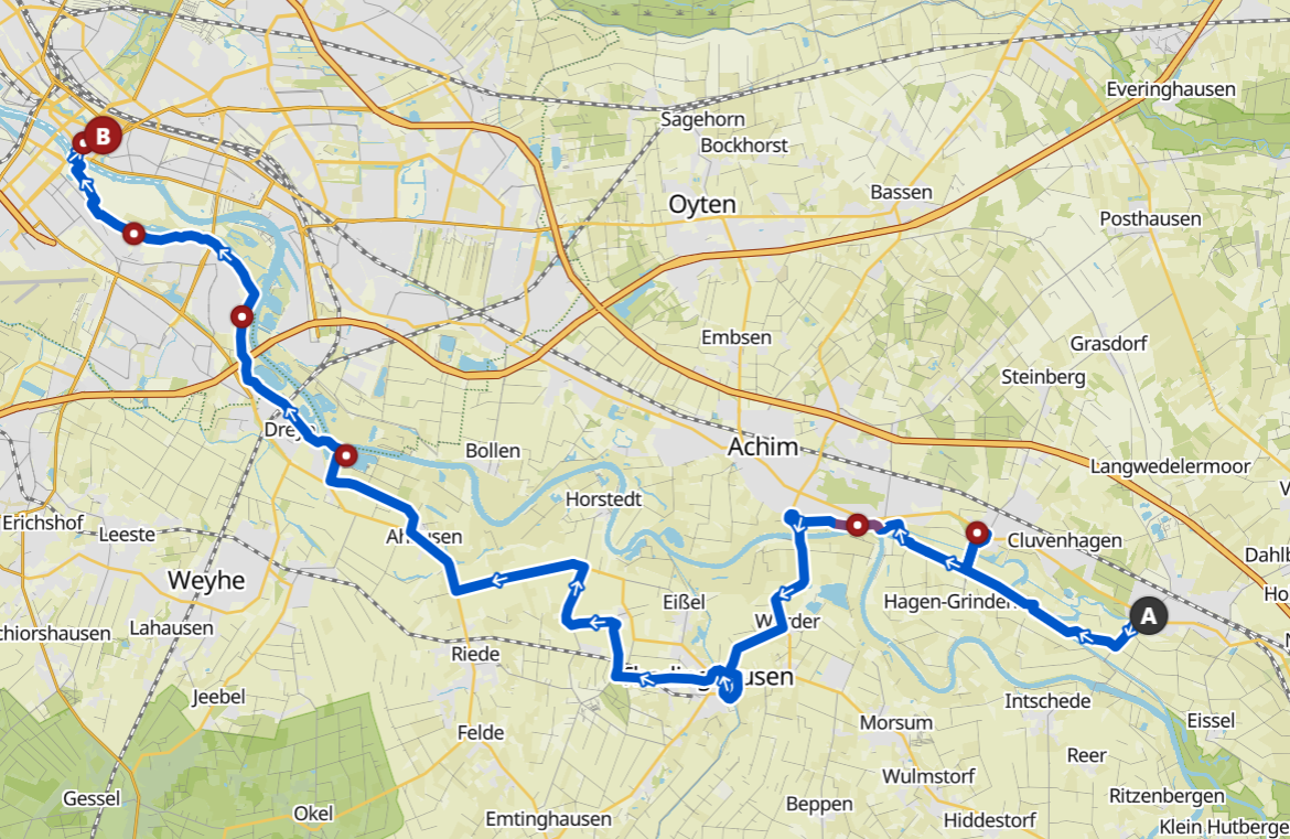 etappe 11 Weser Route